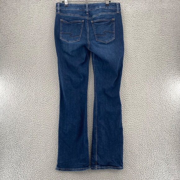 Silver Jeans Womens 30 Suki Slim Boot Blue Dark Wash Denim Button Fly Stretch - Picture 3 of 12